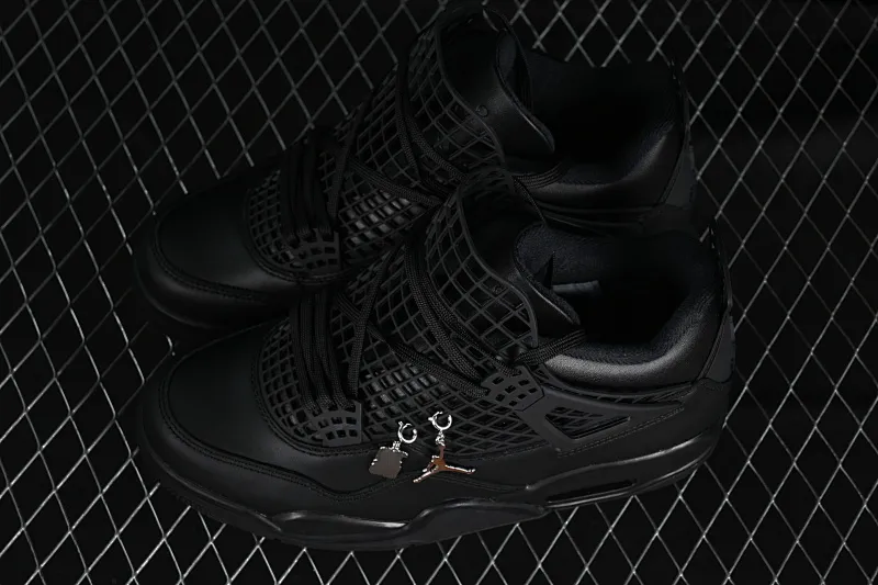 All Categories Air Jordan Jordan Series Basketball Shoes Air Jordan 4 Air Jordan 4 "Net" AJ4 Joe 4 Grid Black Retro Basketball Shoes FV7251-001